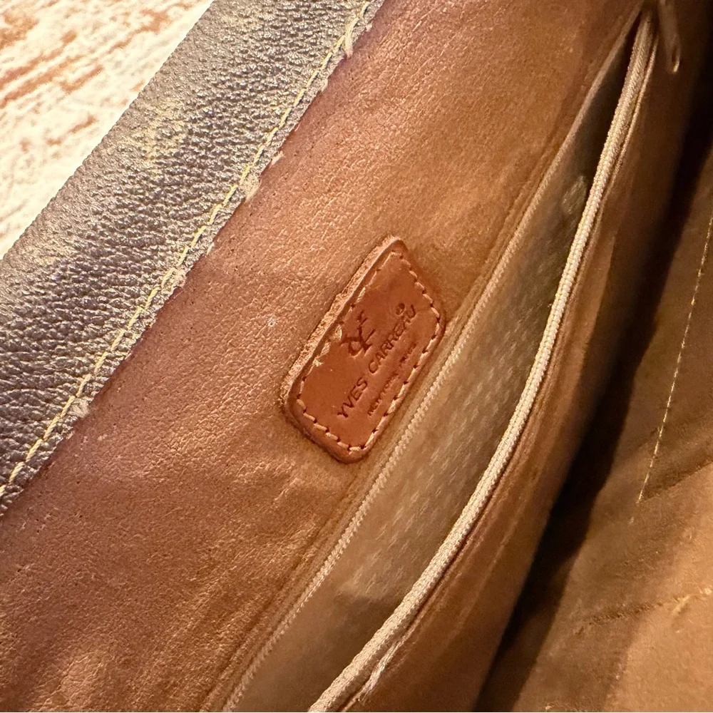 Vintage | Yves Carreau Brown Patterned Briefcase